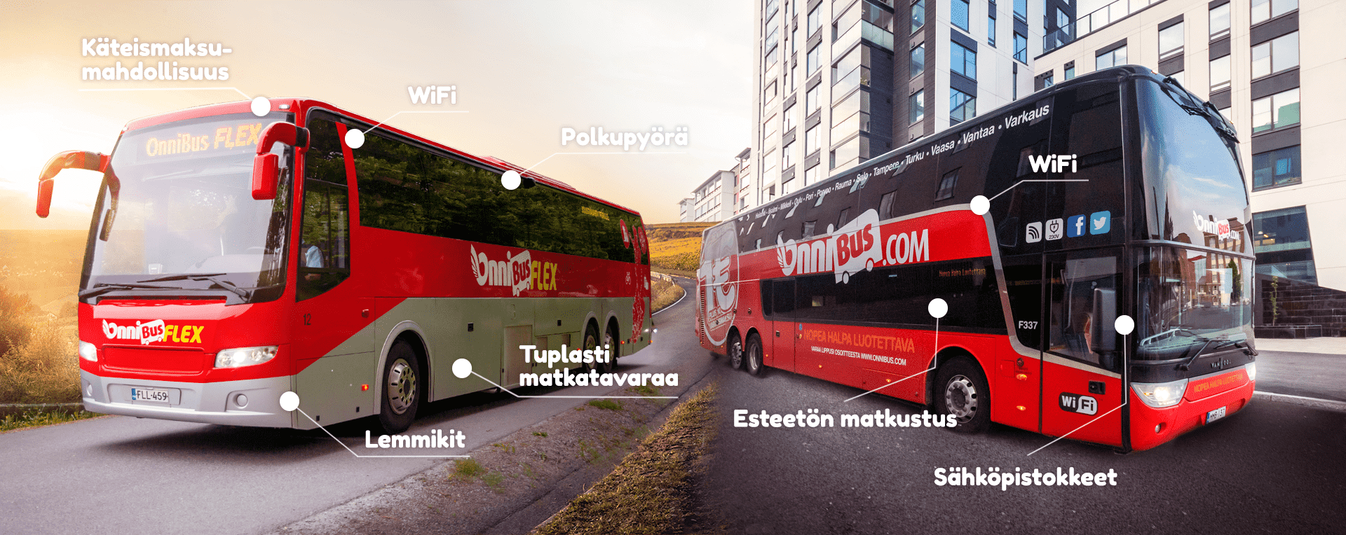 Lyrical sector Bloody Bussilippukauppa - Halpoja bussilippuja tuhansille pysäkeille - OnniBus on  Suomen iloisin ja tunnetuin bussiyhtiö - OnniBus